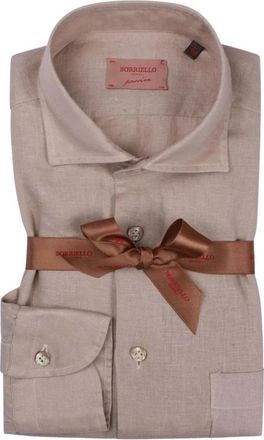 Borriello Camicia - Heren - Zakelijke Overhemden - Beige - L - Overhemden