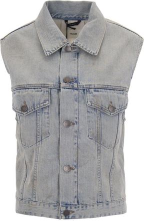 Haikure Blue Solid Shirt Collar Jacket