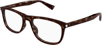 Saint Laurent Rechthoekig Montuur - unisex - Brillen - Bruin - 58 MM - Accessoires