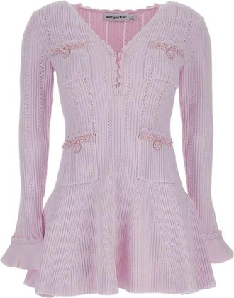 Self Portrait Kurzes Selbstportr&auml;tkleid mit Verzierung