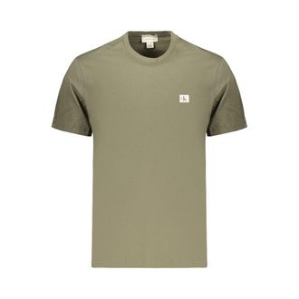 Calvin Klein Groene Katoenen T-Shirt voor Heren