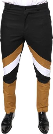 Dolce & Gabbana Multicolor Skinny Katoenmix Broek - Heren - Slim Fit Broeken - Veelkleurig - XL - Katoen - Broeken