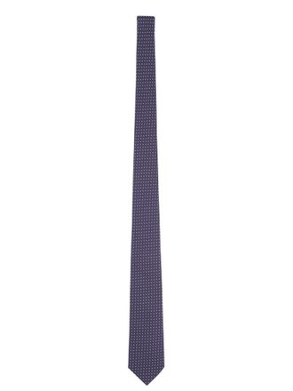 Tagliatore Blue Silk Printed Tie