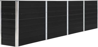 vidaXL Vidaxl - Raised Garden Bed 320x40x77 cm Galvanised Steel Anthracite