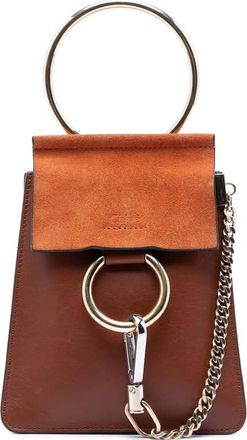 Chlo&eacute; Pre-owned Chloe Mini Calfskin and Suede Faye Bracelet Bag Ladies 01-19-99-65