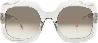 Philipp Plein Grey Square Ladies Sunglasses SPP065S 03GU 55