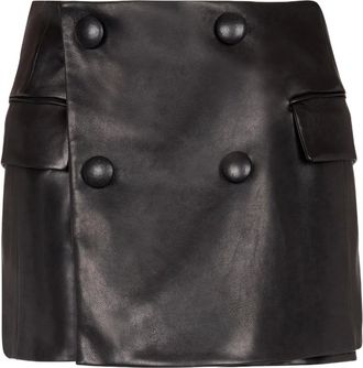 Balmain Gonna in pelle sintetica - Nero