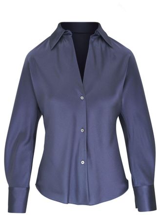 Vince Camicia di seta - Blu
