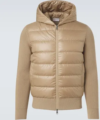 Moncler Tricot down-paneled virgin wool cardigan