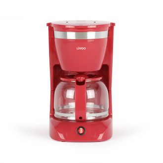 Livoo Cafetera De Filtro 12 Tazas 800w Roja - Dod163rc - Livoo