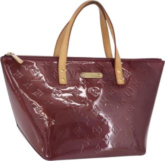 Louis Vuitton Bellevue Monogram Vernis Burgundy Patent_Leather Handbag (Pre-Owned)