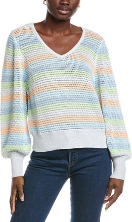 Forté Cashmere Textured Balloon Sleeve Sweater