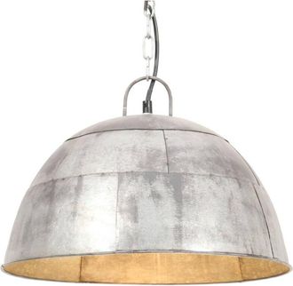 vidaXL Industrial Vintage Hanging Lamp 25 W Silver Round 41 cm E27 vidaXL
