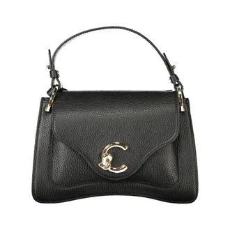 Coccinelle Handbags, female, Black, Size: ONE SIZE Black Leather Womens Handbag