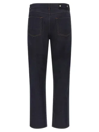 Stone Island Organic Cotton Straight-Leg Jeans - Blue