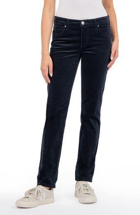 Kut from the Kloth Catherine Stretch Cotton Corduroy Boyfriend Pants in Navy Jm at Nordstrom, Size 10