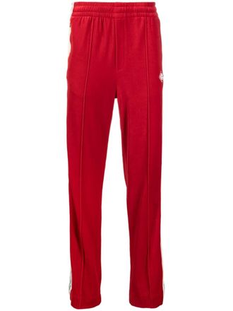 Casablanca logo-patch striped track pants - men - Cotton/Modal/Polyamide/Polyester - S - Red