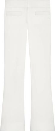 Courr&egrave;ges Bootcut broek met logodetail - Wit
