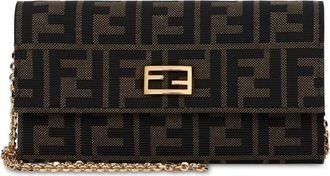 Fendi Cartera Continental con Cadena - Bags - Mujer - Marr&oacute;n - ONE SIZE