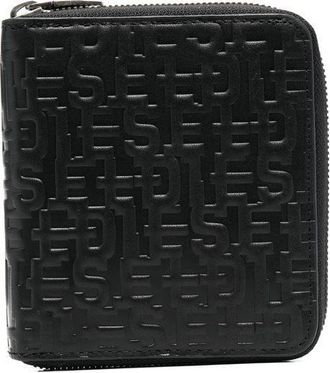 Diesel Bi-Fold Coin Zip M walllet - men - Calf Leather - One Size - Black
