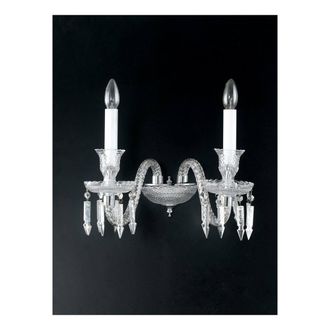 Netlighting LOUVRE Twin 2 Light Candle Wall Light Chrome 38x38cm in Grey | Size: 38x38 cm