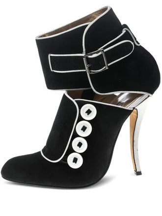 Manolo Blahnik Stivaletti Rapacina in pelle scamosciata 115mm Pre-owned - Nero