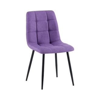 Clp Silla de comedor con reposapi&eacute;s en tela lila