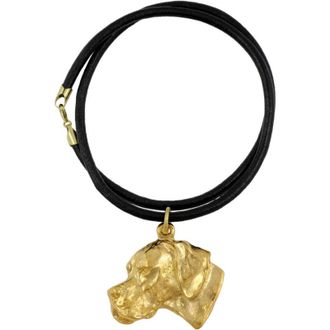 OEM Pointer I: Un Collar Con Un Perro En Una Caja De Regalo, Un Colgante Ba&ntilde;ado En Oro Para Un Amante De Los Perros, Una Impresionante Pieza De Joyer&iacute;a De