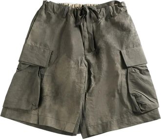 Uma Wang faded-effect cargo shorts - Grigio
