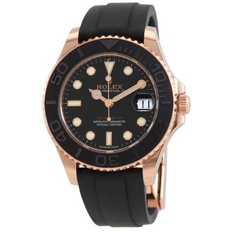 Rolex Pre-owned Rolex Yacht-Master Automatic Chronometer Black Dial Unisex Watch 268655