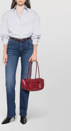 Mother denim high-rise straight-leg jeans