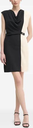 DKNY Abito con scollo drappeggiato - Nero