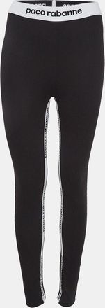 Paco Rabbane Black Jersey Logo Tape Detail Leggings