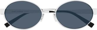 Saint Laurent Eyewear Occhiali da sole tondi - Argento