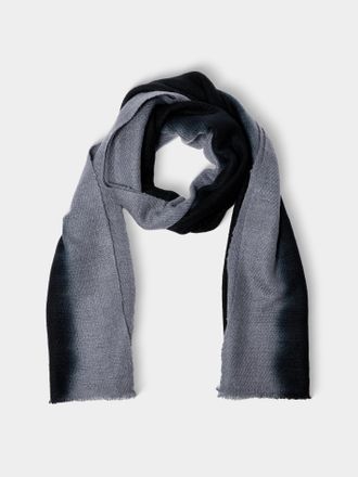 Me&K Cashmere Ombré-Border Scarf (78.5in/2m)
