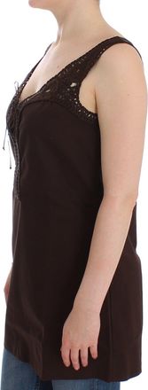 Ermanno Scervino Womens Beachwear Brown Cotton Stretch Tunic Dress