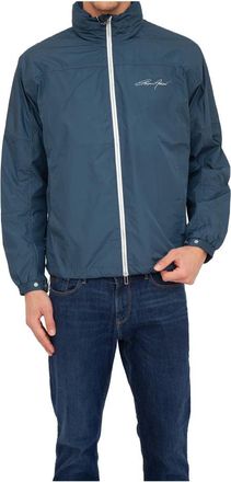 Emporio Armani Blouson Jacket - Heren - Zomerjassen - Blauw - S - Polyester - Jassen