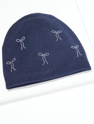 Talbots Embellished Bow Hat - Blue - 001 Talbots
