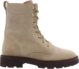 Geox Stijlvolle Enkellaars voor Vrouwen - Dames - Veterlaarzen - Beige - 40 EU - Schoenen