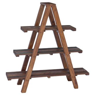 vidaXL Estanter&iacute;a Plegable Con Estante Marr&oacute;n 79.5 X 35 X 112 Cm Vidaxl