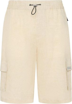 Philipp Plein Linnen Short Broeken Coolkid Cargo - Heren - Korte Broeken - Beige - XL - Linnen - Korte Broeken