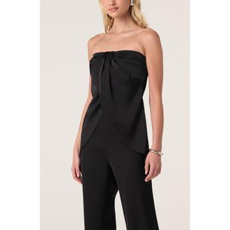 ASTR the Label Keona Strapless Twisted Front Top in Black at Nordstrom, Size X-Small