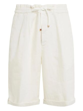 Brunello Cucinelli linen bermuda shorts - White