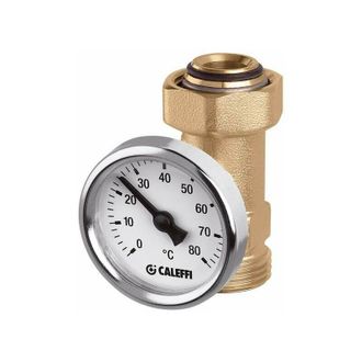 Caleffi Conexi&oacute;n De Soporte De Term&oacute;metro Para Salidas De Colector Caleffi 657050 3/4 M X 3/4 F