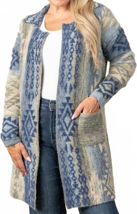 Papillon Global Knit Coatigan In Blue