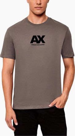 Armani Mens Armani Exchange Mens T-Shirts Milano AX Print Tee - Brown - Size: 38