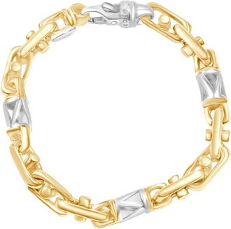 Pompeii3 Mens Link 14k Gold (66gram) or Platinum (106gram) 8.5mm Bracelet 8.5