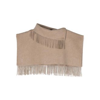 By Malene Birger Fringed Wool Cropped Poncho