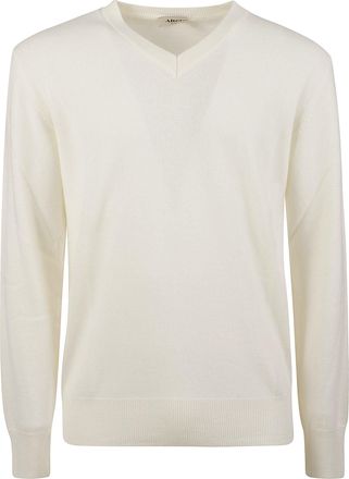 Altea V-Neck Ribbed Pure Cashmere Sweater