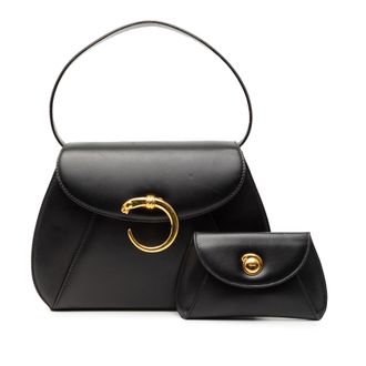 Cartier Black Leather Panthere Bag